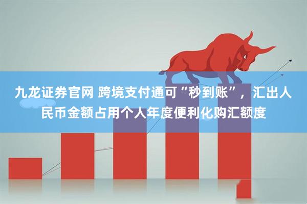 九龙证券官网 跨境支付通可“秒到账”，汇出人民币金额占用个人年度便利化购汇额度