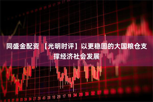 同盛金配资 【光明时评】以更稳固的大国粮仓支撑经济社会发展